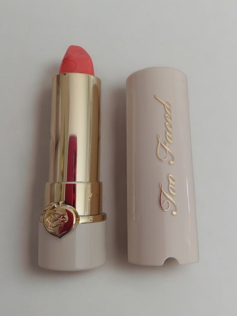Too Faced Peach Kiss Lipstick--Everything Is Peachy